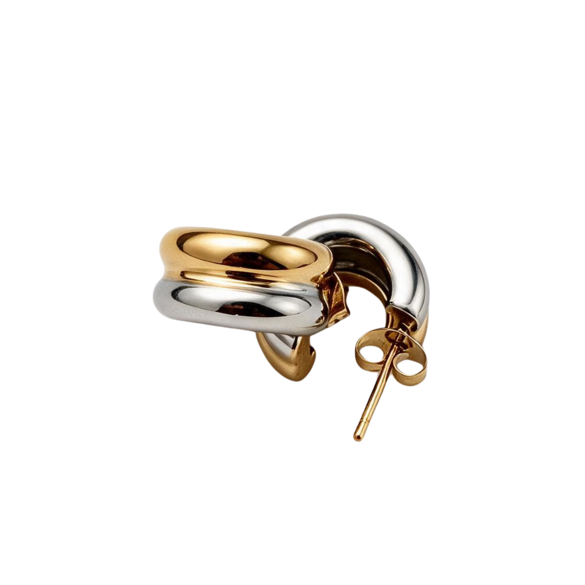 Aretes Dorado y Plateado Aislyn