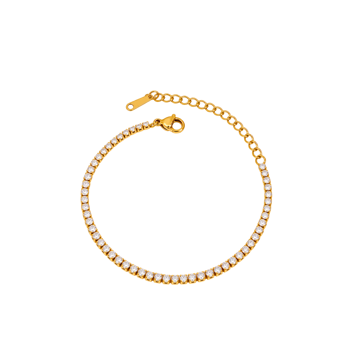 Pulsera Dorada Con Zirconas Evelina