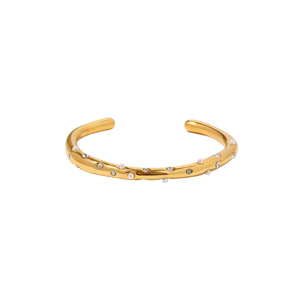 Pulsera Dorada Con Perlas Samara