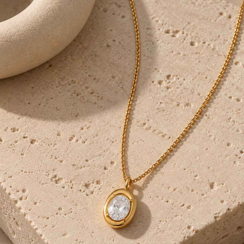 Collar Dorado Con Zirconia Fernanda